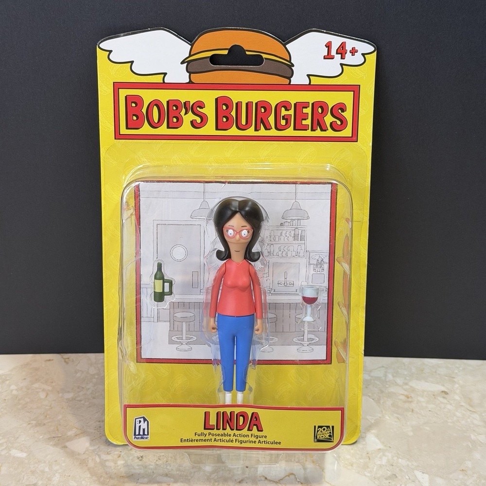 PhatMojo Bob's Burgers Linda Fully Poseable Action Figure Plastic Age 14+